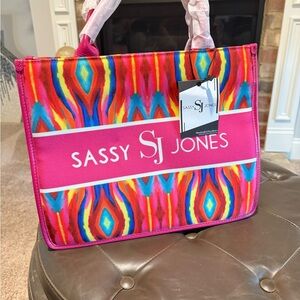 Sassy Jones Multicolor Tote Bag